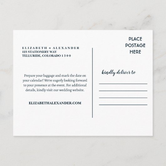 Waterverf Telluride Colorado bruiloft uitnodiging (Achterkant)