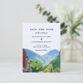 Waterverf Telluride Colorado bruiloft uitnodiging (Staand voorkant)