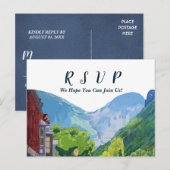 Waterverf Telluride Colorado Menu Keuze RSVP (Voorkant / Achterkant)