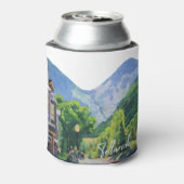 Waterverf Telluride Colorado Ski Mountain Blikjeskoeler (Blikje Achterkant)