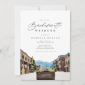 Waterverf Telluride Colorado Skyline Mountain Kaart (Voorkant)