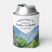 Waterverf Telluride Colorado trouwberg Blikjeskoeler (Blikje Voorkant)