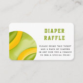 Waterverf Tennis Ball Diaper Raffle Baby shower Informatiekaartje (Voorkant)