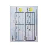 Waterverf Tennis Score Pad - Tennisscoreborden Notitieblok (Linkerzijde)
