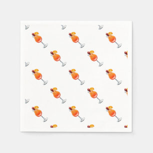 Waterverf Tequila Sunrise Cocktail Servet