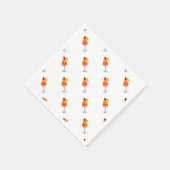 Waterverf Tequila Sunrise Cocktail Servet (Hoek)