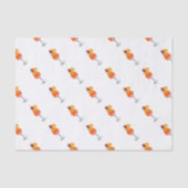 Waterverf Tequila Sunrise Cocktail Tissuepapier (Voorkant)