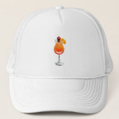 Waterverf Tequila Sunrise Cocktail Trucker Pet (Voorkant)