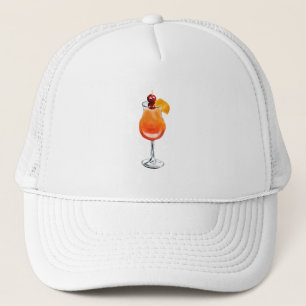 Waterverf Tequila Sunrise Cocktail Trucker Pet