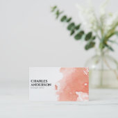 Waterverf Terracotta Abstract Boho Unique Visitekaartje (Staand voorkant)