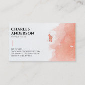 Waterverf Terracotta Abstract Boho Unique Visitekaartje (Achterkant)