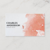 Waterverf Terracotta Abstract Boho Unique Visitekaartje (Voorkant)