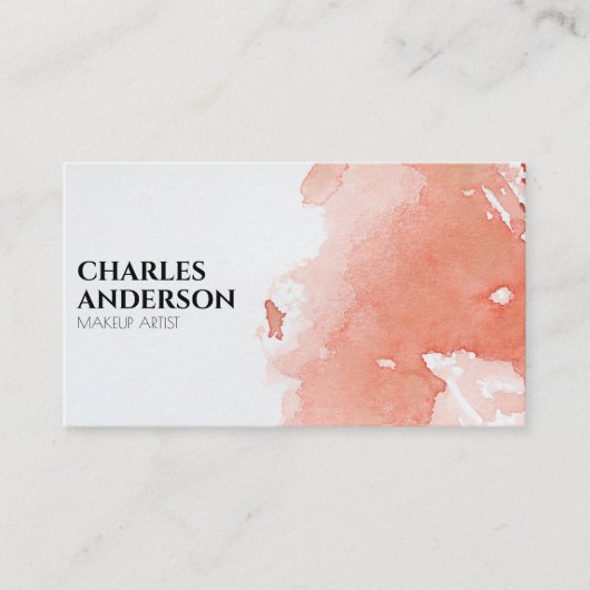 Waterverf Terracotta Abstract Boho Unique Visitekaartje (Voorkant)
