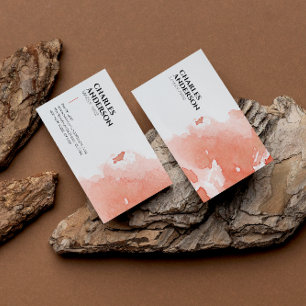 Waterverf Terracotta Abstract Boho Unique Visitekaartje