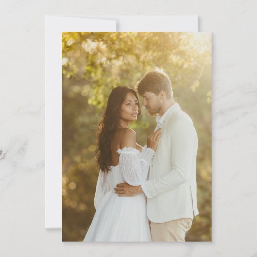 Waterverf Terracotta Bloem Boho Landelijke Bruilof Kaart (Achterkant)