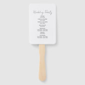 Waterverf Terracotta Bloemen Bruiloft Handwaaier (Achterkant)