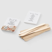 Waterverf Terracotta Bloemen Bruiloft Handwaaier (Niet-gemonteerd)