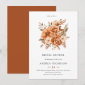 Waterverf Terracotta | Bloemen Vrijgezellenfeest Kaart (Voorkant / Achterkant)