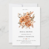 Waterverf Terracotta | Bloemen Vrijgezellenfeest Kaart (Voorkant)