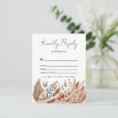 Waterverf Terracotta Flowers RSVP Kaartje (Staand voorkant)