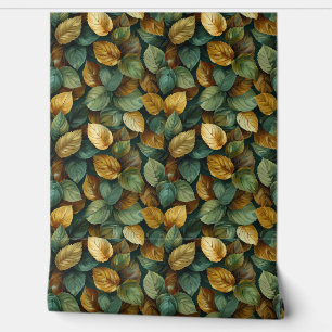 Waterverf terracotta oranje gele salie herfst behang