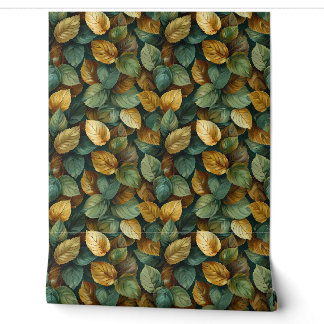Waterverf terracotta oranje gele salie herfst behang