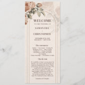 waterverf terracotta roos sage programma programmakaart (Voorkant)