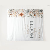 Waterverf Terracotta Wildflower Baby shower Wandkleed (Voorkant (horizontaal))