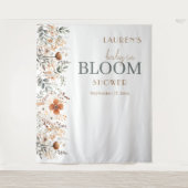 Waterverf Terracotta Wildflower Baby shower Wandkleed (Voorkant)