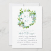 Waterverf Terrarium Succulent Boy Baby shower Kaart (Voorkant)