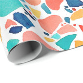 Waterverf Terrazzo naadloos. Handtekening Cadeaupapier (Rol Hoek)