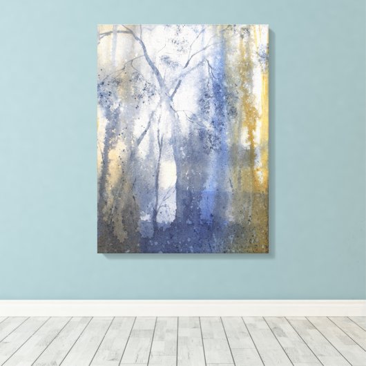 Waterverf Terug landpas Canvas Afdruk (Insitu (Houten vloer))