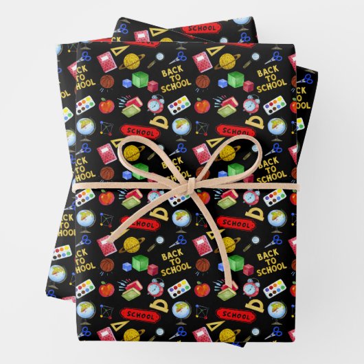 Waterverf Terug naar het thematroon Schoolelemente Inpakpapier Vel (In situ)