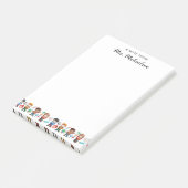 Waterverf Terug naar het Wereldbol van leerkrachte Post-it® Notes (Schuin)