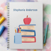 Waterverf Terug naar school Monogram Naam Sketchbo Notitieboek