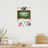 Waterverf Terug naar school Poster (Keuken)