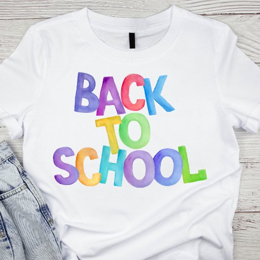 Waterverf Terug naar school T-shirt