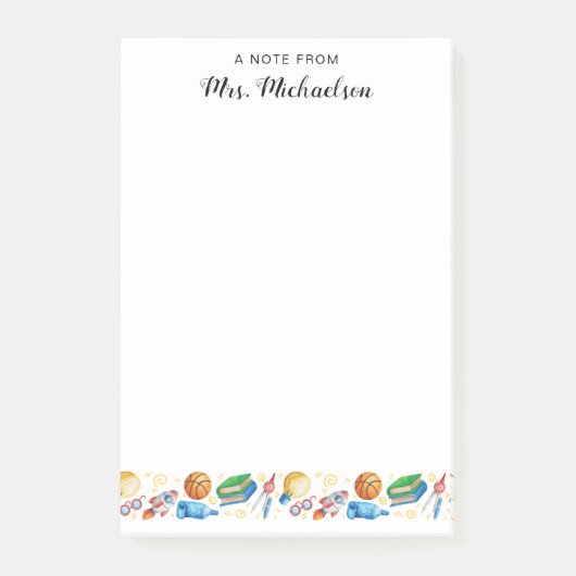 Waterverf Terug naar schoollerarenvoorraad Post-it® Notes (Voorkant)