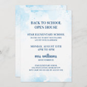 Waterverf Terug naar Uitnodiging om school te open (Voorkant / Achterkant)