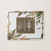 Waterverf terugval laat Romeinen 8:28 Bijbelversie Legpuzzel (Horizontaal)