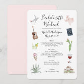 Waterverf Texas Bachelorette Weekend Route Kaart (Voorkant / Achterkant)