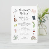 Waterverf Texas Bachelorette Weekend Route Kaart (Staand voorkant)