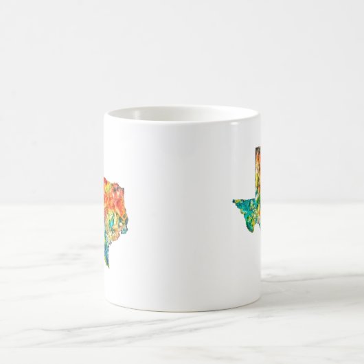 Waterverf Texas Coffee Mok (Center)