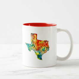 Waterverf Texas Coffee Mok