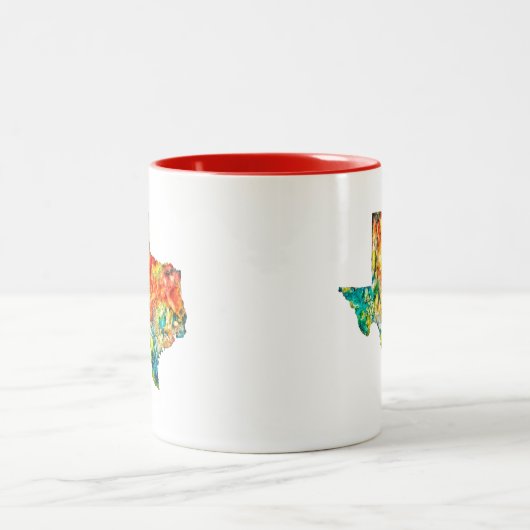 Waterverf Texas Coffee Mok (Center)