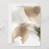 Waterverf Texture Gray Marble Wedding Invitation Kaart (Achterkant)