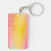 Waterverf Textured Hummingbird Colibri Sleutelhang Sleutelhanger (achterkant)