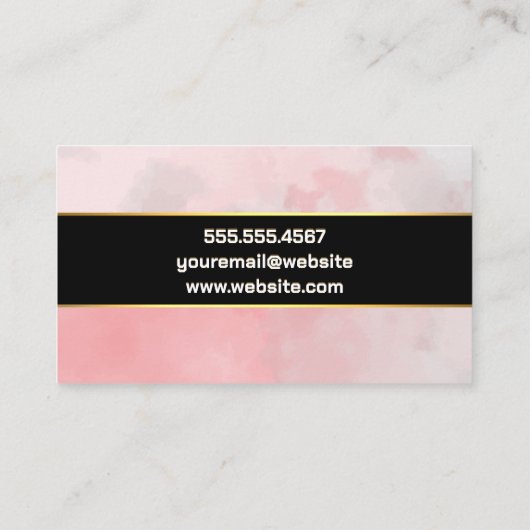 Waterverf Textuur Achtergrond Visitekaartje (Achterkant)