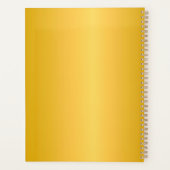 Waterverf textuur Kleurrijke bladeren Gouden rand Planner (Achterkant)