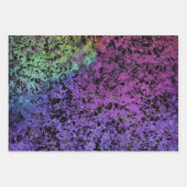 Waterverf Textuur Paarse Violet Regenboog Inpakpapier Vel (Voorkant 3)